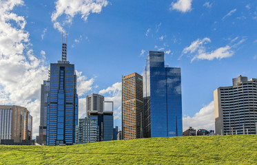 Fototapeta premium Melbourne Central business district skyscrapers, Victoria, Australia