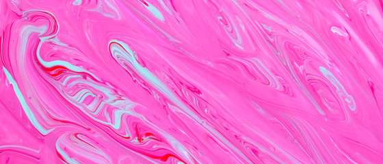 Abstract purple pink background. Screen saver. Pink turquoise color pattern. Fluid art with violet coral color. Multicolored texture