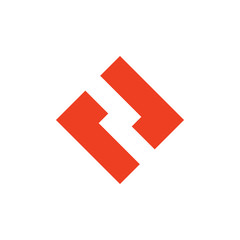 simple geometric square logo vector