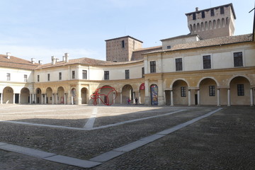 Fototapeta na wymiar St. George castle square in Mantova