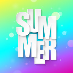 Summer abstract gradient background. Vector illustration.