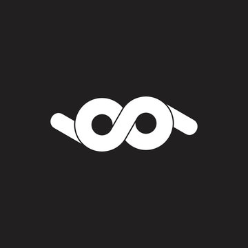 abstract loop infinity line logo vector