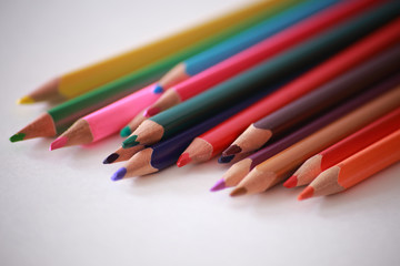 colored pencils in the scenario