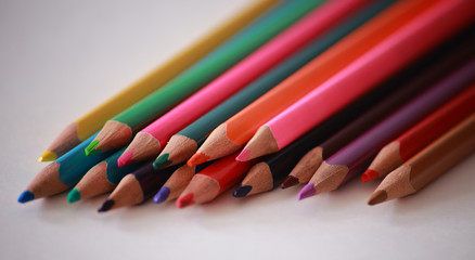 colored pencils in the scenario