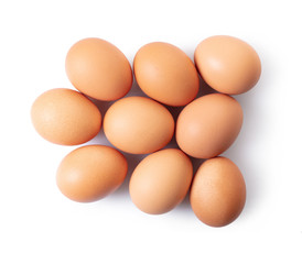 chicken eggs closeup