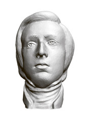 Sculpture of the Polish composer and pianist Frederic Chopin. 3D. Vector illustration