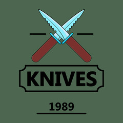 Knife logo. Simple illustration of knife 