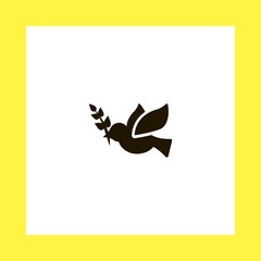 dove vector icon. flat design