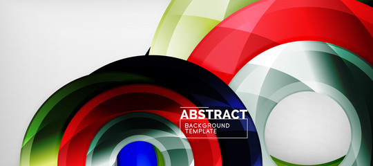 Glossy circles geometric background