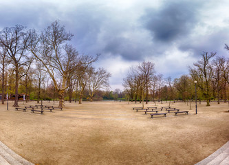 WROCLAW, POLAND - APRIL 13, 2019: South Park in Wroclaw was built out of nothing in the south of...
