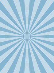 Sunlight vertical background. Powder blue color burst background with white highlight.