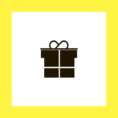 gift vector icon. flat design