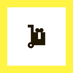 gift delivery vector icon. flat design