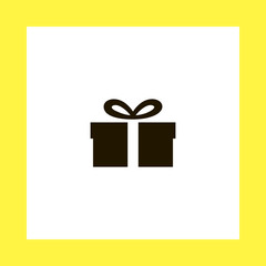 gift vector icon. flat design