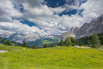 Dolomites scenic view during summer