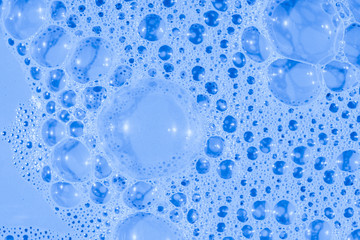 Soap bubbles- suds top view