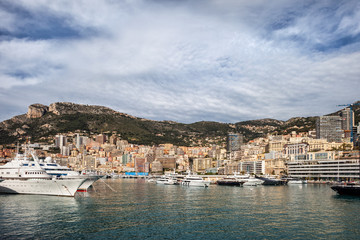 Fototapeta na wymiar Monaco City Skyline Sea View