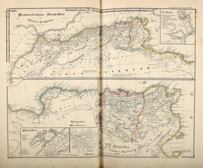 Fototapeta na wymiar Old map. Engraving image
