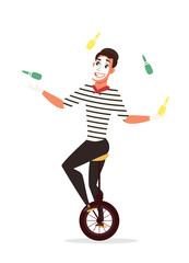 Circus juggler flat vector illustration © backup_studio