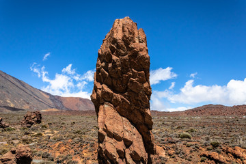 Panoramic view of Roques García, Tenerife, Teide National Park, Tenerife, Canary Islands, Spain - Image