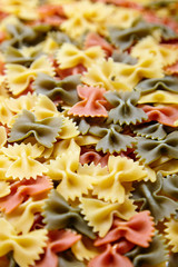 Farfalle Tricolore Uncooked Italian Pasta