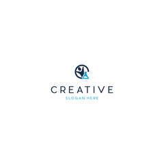 Human People Lab Logo Icon Vector Template Symbol, Lab man Logo Template Design Vector	