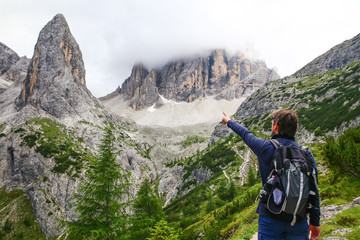 hiking to rifugio comici - peak twelve, la lista, croda dei toni, alps, dolomites, Italy