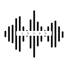 Sound wave icon vector simple isolated on white background eps10