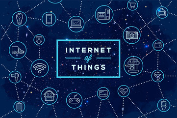 Internet of things (IOT). Devices and connectivity concepts. Cloud center.