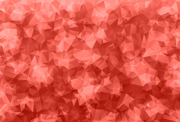 Trendy Coral Pink Geometric Triangle Pattern Vector Background. 2019 Color of the Year.