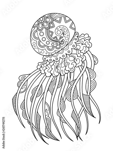 103 Coloring Book Jellyfish Picture HD