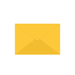 Closed email symbol with one message. Vector illustration of mail icon isolated on white background.