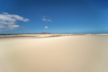 Desert of Fuerteventura at the Canary Islands of Spain