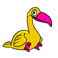 Dodo bird animal character cartoon illustration isolated image sitting smile  © efengai
