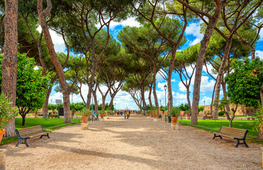 Plakat Orange Garden (Giardino degli Aranci) is the name used in Rome to describe the Savello park (Parco Savello).