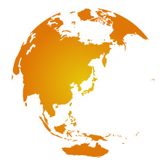 global image illustration (focus on east asia) /orange