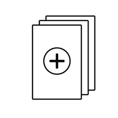 paper icon in trendy flat design