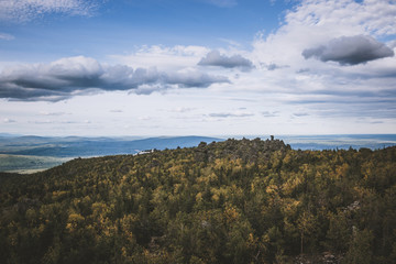 Closeup mountains scenes in national park Kachkanar, Russia