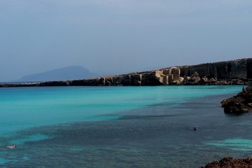 sea and sky in egadi sicily italy