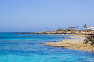 View on the seacoast and sea near Ayia Napa and Protaras. Cyprus. 