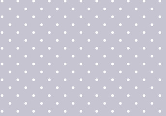Small white polka dot seamless pattern on pigeon blue background. Classic, cute, cosy. Vintage decoration design in soft pastel colors.
