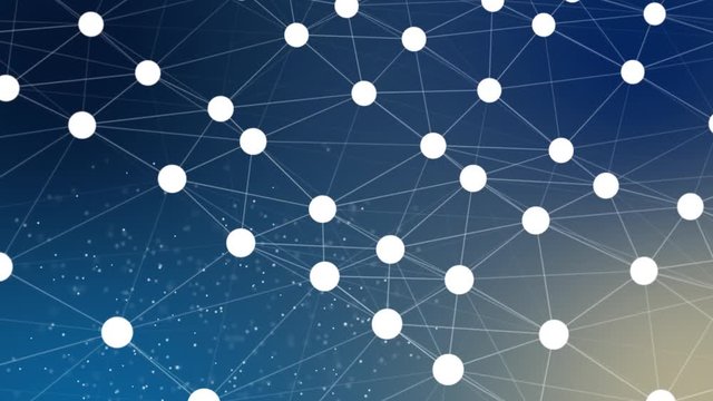 Sci-fi network shape oscillating. Computer generated abstract seamless loop smooth animation.