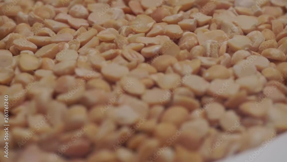 Aufkleber chopped dried peas background. macro view. rotation 360 degrees.