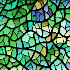 abstract vector stained-glass mosaic background