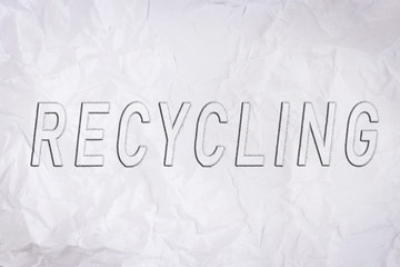 Recycling - zerknülltes Papier