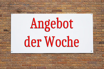 Naklejka premium Angebot der Woche