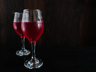 red wine glasses