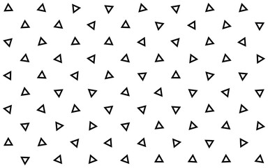 Memphis spinning trangles monochrome vector backdrop seamless overlay texture
