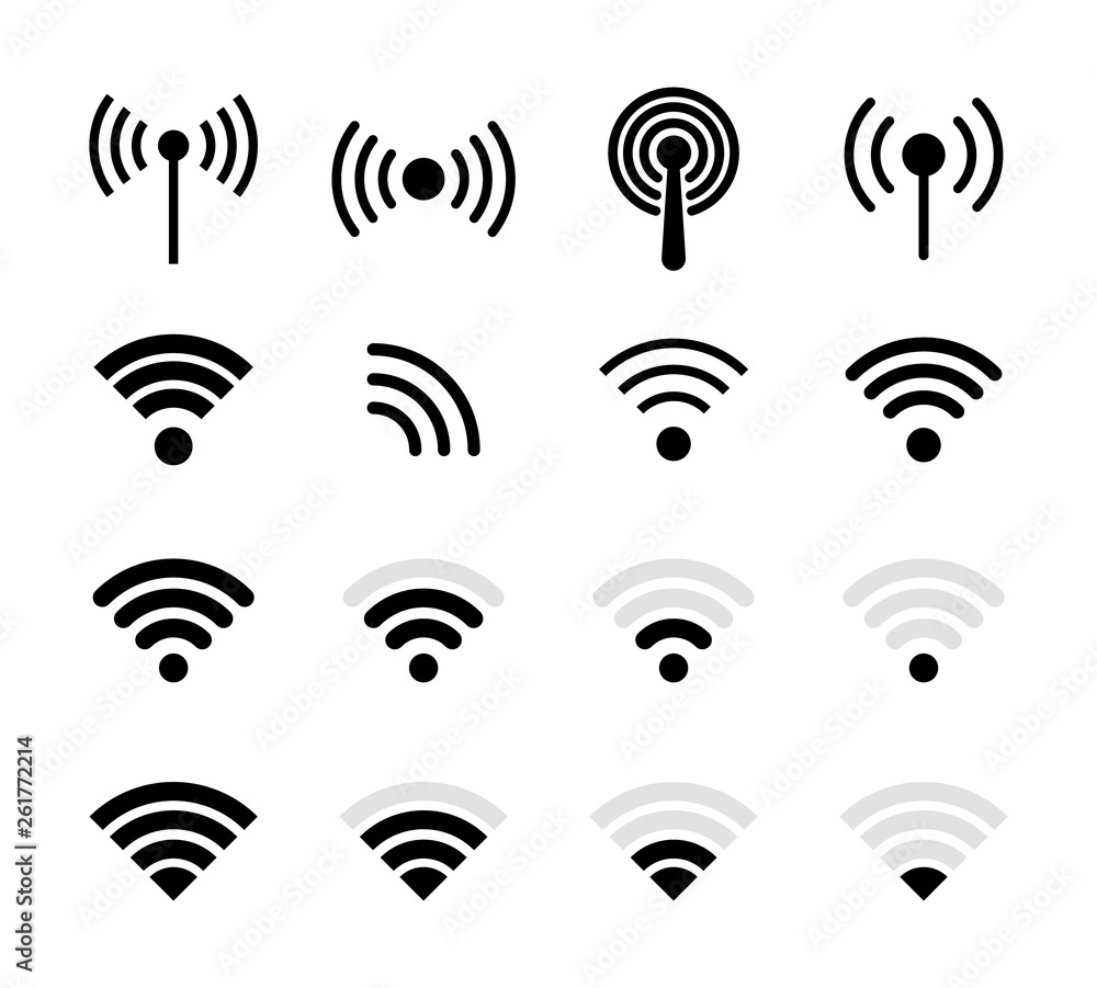 Canvas Prints big set wireless and wifi icons. best collection. vector illustration.