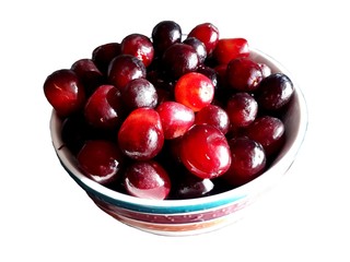 Bowl of fresh grapes